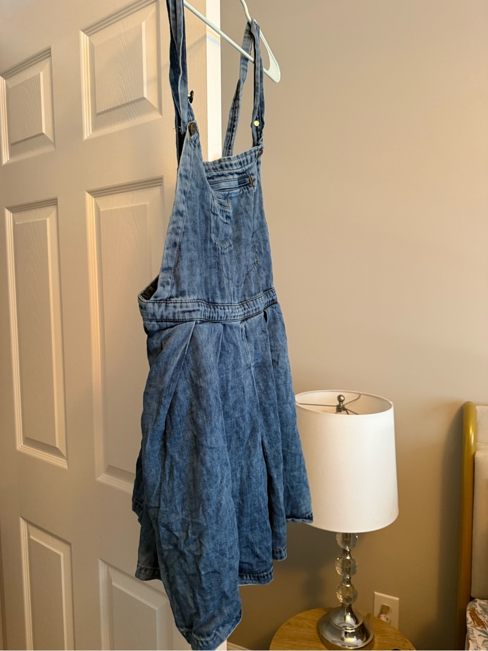 ASOS Denim Overall Dress in Dark Blue Wash
